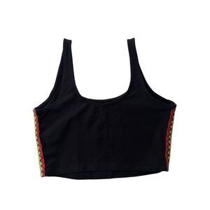 1654‎ Forever 21 Zigzag-Trim Crop Top Size Small